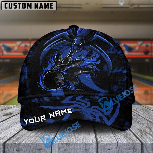 BlueJoses Bowling And Pins Spider Multicolor Personalized Name Cap