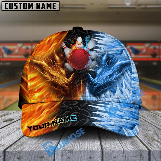 BlueJose Bowling Fire And Ice Personalized Name Cap