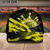 BlueJoses Bowling And Pins Grunge Flame Multicolor Personalized Name Cap