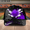 BlueJoses Bowling And Pins Paint Fire Multicolor Personalized Name Cap
