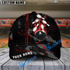 BlueJoses Bowling And Pins Strike The Blood Multicolor Personalized Name Cap