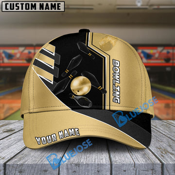 BlueJoses Bowling And Pins  Premium Line Multicolor Personalized Name Cap