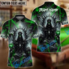 BlueJose Billiards Ball 8 Pool Skull Hell Throne Personalized Name & Team Name Shirt (4 Colors)