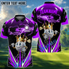 BlueJose Golf Funny Ball Thunder Pattern Customized Name, Team Name 3D Shirts (4 Colors)