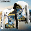 Bluejose Marlin Fishing Hook Graphic & Jumping Fish Art Custom Name & Team Name 3D Shirts