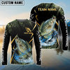 Bluejose Crappie Fishing Golden With Skinfish Pattern Custom Name & Team Name 3D Shirts