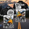 BlueJose Darts Eagle Offwhite Personalized Name, Team Name Shirt (4 Colors)