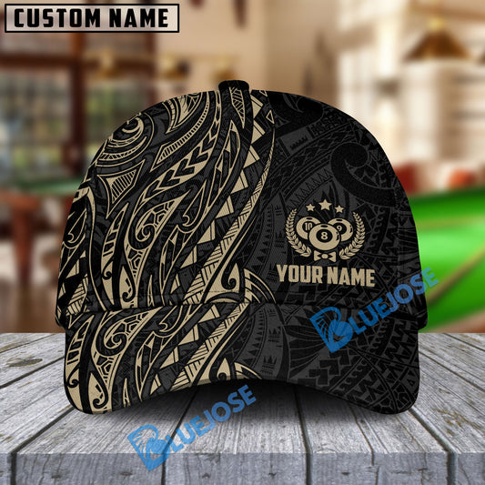 BlueJose Billiards Maori Personalized Name Cap (4 Colors)