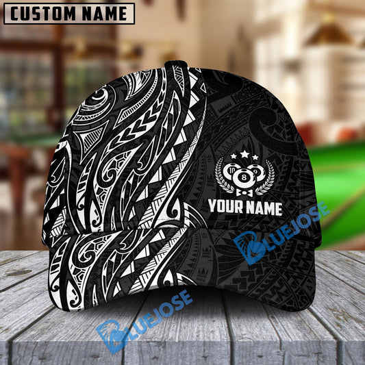 BlueJose Billiards Maori Personalized Name Cap (4 Colors)