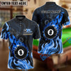 BlueJose Billiards 8 Ball Double Fire Personalized Name Shirt (4 Colors)