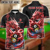 BlueJose Billiards 8 Ball 9 Ball Golden Dragon Yin And Yang Personalized Name Shirt (4 Colors)
