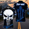 BlueJose Darts Triple Arrow Punisher Skull Personalized Name, Team Name Shirt (4 Colors)
