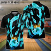 BlueJose Bowling And Pins Crowned King Customized Name 3D Shirt (6 Colors)