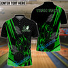 BlueJose Bowling And Pins Flame Strike Minimalist Black Customized Name, Team Name 3D Shirt (4 Colors)