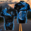 BlueJose Darts Gold Black 3D Dartboard Design Customized Name, Team Name 3D Shirt (4 Colors)