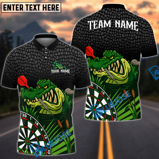 BlueJose Darts Alligator Customized Name, Team Name 3D Shirt (4 Colors)