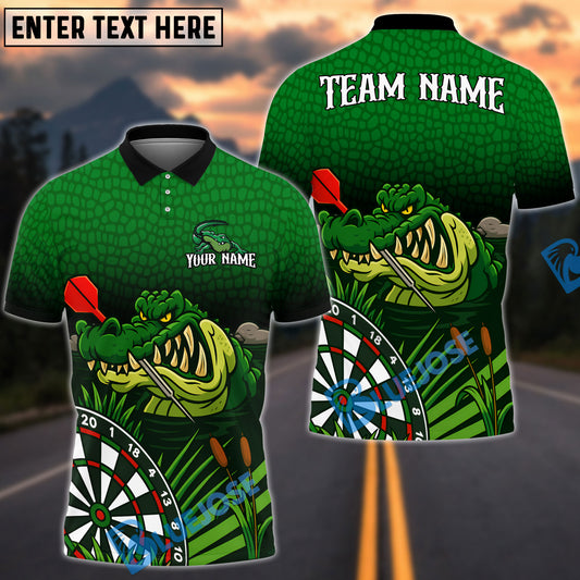 BlueJose Darts Alligator Customized Name, Team Name 3D Shirt (4 Colors)
