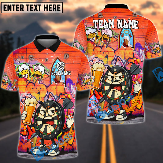 BlueJose Darts Funny DartBoard Beer Attitude Customized Name, Team Name 3D Shirt (4 Colors)