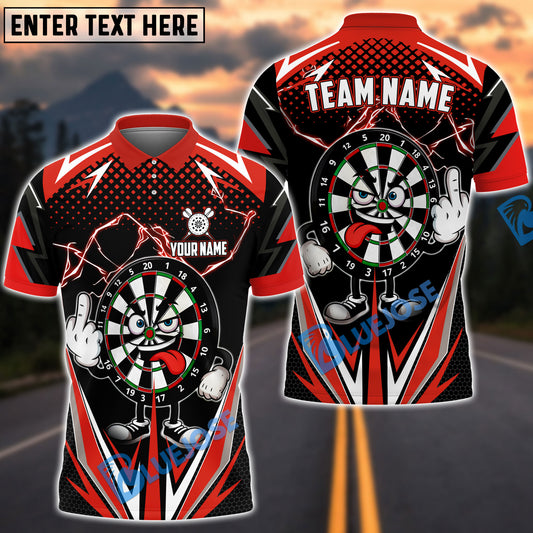 BlueJose Darts Funny Dartboard Lightning Customized Name, Team Name 3D Shirt (4 Colors)