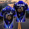BlueJose Darts Lightning Dartboard Character Customized Name, Team Name 3D Shirt (4 Colors)