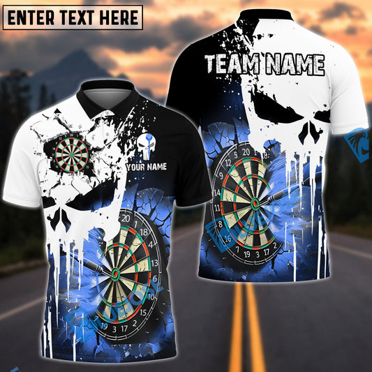 BlueJose Darts Punished Skull Flame Personalized Shirt (4 Colors)