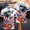 BlueJose Darts Eagle Flag Star Customized Name, Team Name 3D Shirt (4 Colors)