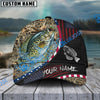 BlueJose Fishing Camo Flag Patriot Personalized Cap (11 Breeds)