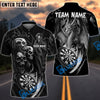 BlueJose Darts Dragon And Skull Multicolor Options Personalized Name Shirt (6 Colors)