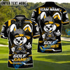 BlueJose Bunny Swing Golf Polo Customized Name, Team Name 3D Shirts (4 Colors)