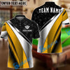 BlueJose Billiards 8 Ball Metallic Plate Pattern Customized Name, Team Name 3D Shirt (6 Colors)
