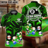 BlueJose Billiards 8 Ball Sport Tour Personalized Name Shirt (6 Colors)