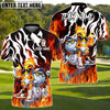 BlueJose Beer & Birdies Golf Polo Personalized Name, Team Name 3D Shirt (4 Colors)