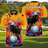 BlueJose Graffiti Eagle Golf Polo Personalized Name, Team Name 3D Shirt (4 Colors)