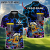 BlueJose Funny Beer Disc Golf Mascot Polo Personalized Name, Team Name 3D Shirt (4 Colors)