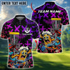 BlueJose Funny Beer Disc Golf Mascot Polo Personalized Name, Team Name 3D Shirt (4 Colors)
