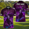 BlueJose Shadow Skeleton Disc Golf Polo Shirt Personalized Name, Team Name 3D Shirt (4 Colors)
