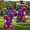 BlueJose Street King Disc Golf Polo Shirt Personalized Name, Team Name 3D Shirt (4 Colors)