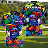 BlueJose Street King Disc Golf Polo Shirt Personalized Name, Team Name 3D Shirt (4 Colors)