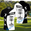 BlueJose Power Drive Disc Golf Polo Shirt Personalized Name, Team Name 3D Shirt (4 Colors)
