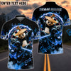BlueJose Darts Fire Panda Samurai Dartboard Personalized Name, Team Name Unisex Shirt (4 Colors)