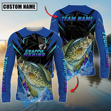 Bluejose Crappie Fishing Neon Sport Jersey Style Custom Name & Team Name 3D Shirts
