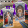 BlueJose Bowling And Pins Jesus Heavenly Lanes Religious Customized Name, Team Name 3D Shirt (4 Colors)