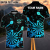 BlueJose Darts Arrow Rain Dartboard Design Personalized Name, Team Name Unisex Shirt (4 Colors)