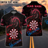 BlueJose Darts Dragon Asian With Dartboard Design Personalized Name, Team Name Unisex Shirt (6 Colors)