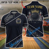 BlueJose Bowling And Pins Glitter Sparkling Crown Customized Name, Team Name 3D Shirt (6 Colors)