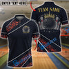BlueJose Bowling And Pins Glitter Sparkling Crown Customized Name, Team Name 3D Shirt (6 Colors)