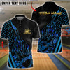 BlueJose Bowling And Pins American Flag Hot Streak Customized Name, Team Name 3D Shirt (4 Colors)