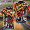 BlueJose Bowling And Pins Funny Beer Drunken Strike Street Style Customized Name, Team Name 3D Shirt (4 Colors)