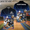 BlueJose Bowling And Pins Funny Beer Drunken Fighting Customized Name, Team Name 3D Shirt (4 Colors)