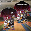 BlueJose Bowling And Pins Funny Beer Drunken Fighting Customized Name, Team Name 3D Shirt (4 Colors)